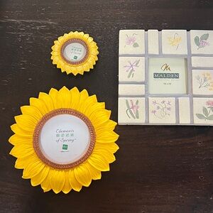 2 Russ Sunflower Frames and Malden Floral Tile Frame